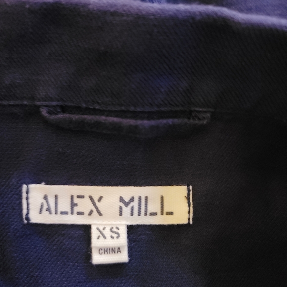 Alex Mill Standard Blue Linen Jumpsuit Womens Size XS Short Sleeve Button Front - Picture 13 of 14